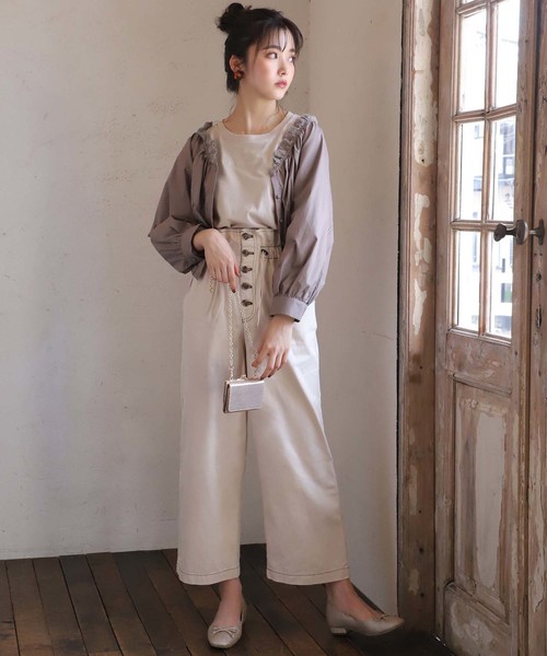 one after another NICE CLAUP（ワンアフターアナザーナイスクラップ）の「ドロストパンツ（その他パンツ・レディース・アイボリー/ブラック/グレー系その他/ブラウン・FREE）」の16枚目の写真