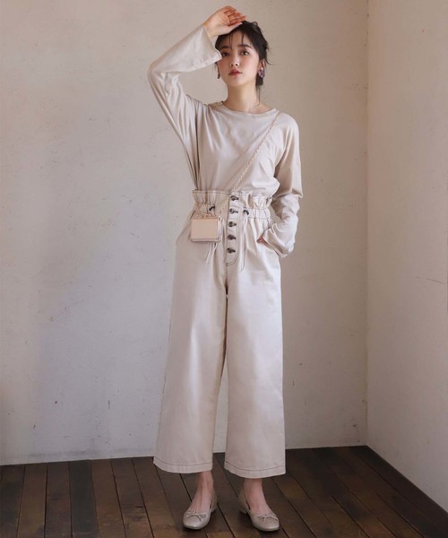 one after another NICE CLAUP（ワンアフターアナザーナイスクラップ）の「ドロストパンツ（その他パンツ・レディース・アイボリー/ブラック/グレー系その他/ブラウン・FREE）」の17枚目の写真