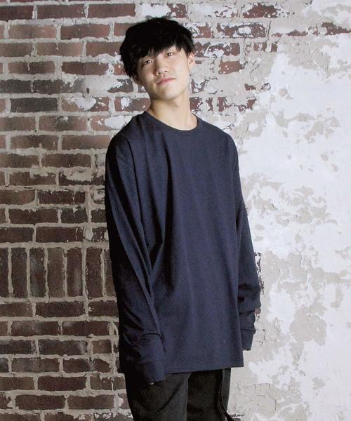 Champion（チャンピオン）の「Champion/チャンピオン　ビックシルエット無地ロンＴ（Tシャツ/カットソー・メンズ・ホワイト/ブラック/グレー/ネイビー/ロイヤルブルー/レッド・S/M/L/XL）」の5枚目の写真