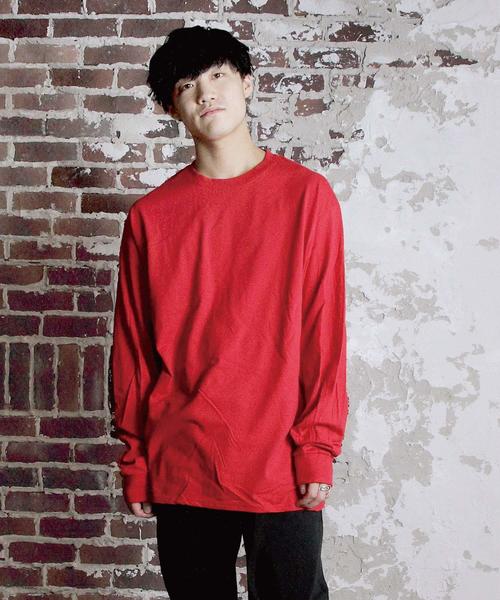 Champion（チャンピオン）の「Champion/チャンピオン　ビックシルエット無地ロンＴ（Tシャツ/カットソー・メンズ・ホワイト/ブラック/グレー/ネイビー/ロイヤルブルー/レッド・S/M/L/XL）」の6枚目の写真