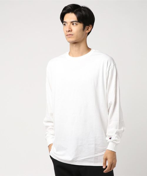 Champion（チャンピオン）の「Champion/チャンピオン　ビックシルエット無地ロンＴ（Tシャツ/カットソー・メンズ・ホワイト/ブラック/グレー/ネイビー/ロイヤルブルー/レッド・S/M/L/XL）」の13枚目の写真