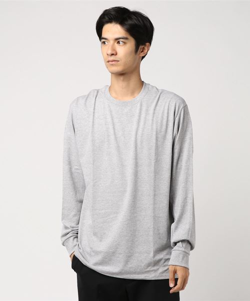 Champion（チャンピオン）の「Champion/チャンピオン　ビックシルエット無地ロンＴ（Tシャツ/カットソー・メンズ・ホワイト/ブラック/グレー/ネイビー/ロイヤルブルー/レッド・S/M/L/XL）」の12枚目の写真