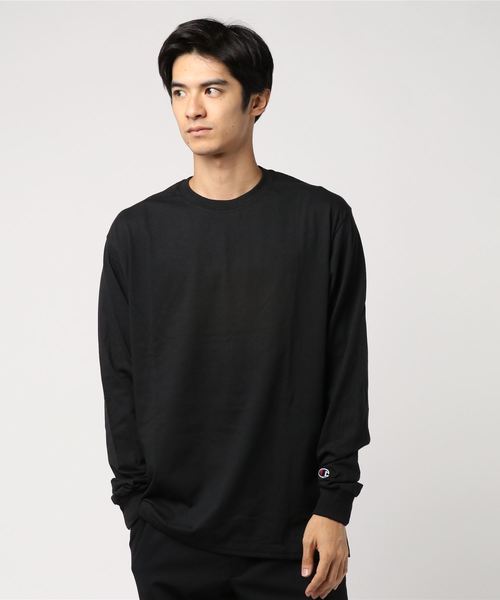 Champion（チャンピオン）の「Champion/チャンピオン　ビックシルエット無地ロンＴ（Tシャツ/カットソー・メンズ・ホワイト/ブラック/グレー/ネイビー/ロイヤルブルー/レッド・S/M/L/XL）」の14枚目の写真