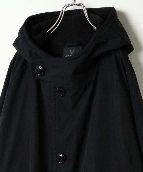 VENCEEXCHANGE（ヴァンスエクスチェンジ）の「ロングフーディーコート（モッズコート・メンズ・ブラック・MEDIUM/LARGE）」の4枚目の写真