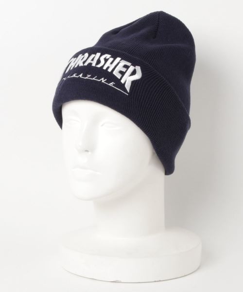 THRASHER(スラッシャー)の「MAG LOGO KNIT BEANIE/スラッシャー ニットキャップ ビーニー 帽子(ニットキャップ/ビーニー・メンズ・ホワイト/ブラック/グレー/ネイビー/グリーン/バーガンディー・FREE)」の5枚目の写真