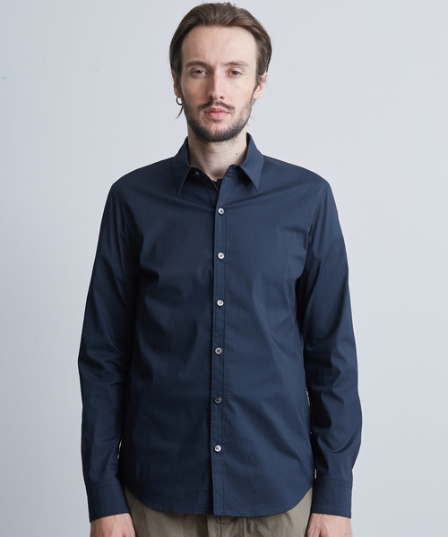 ATTACHMENT（アタッチメント）の「【ATTACHMENT】 ストレッチブロードレギュラーカラーシャツ（シャツ/ブラウス・メンズ・ネイビー/ホワイト/ブラック・1/2/3）」の7枚目の写真