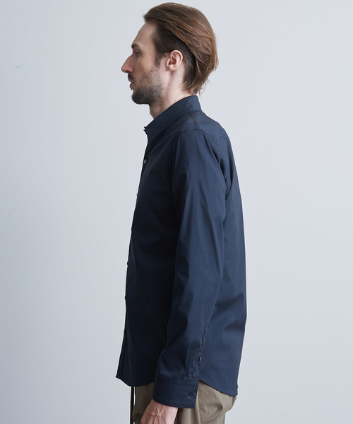 ATTACHMENT（アタッチメント）の「【ATTACHMENT】 ストレッチブロードレギュラーカラーシャツ（シャツ/ブラウス・メンズ・ネイビー/ホワイト/ブラック・1/2/3）」の6枚目の写真