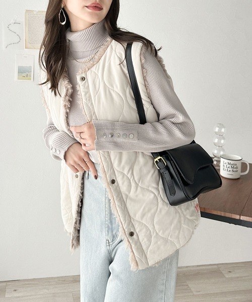 classicalelf(クラシカルエルフ)の「ふんわり触感。綿100%袖シェルボタン付きタートルネックリブニット(ニット/セーター・レディース・ブラック/アイボリー/杢グレー/チャコール/モカ/ベージュ/ブラウン系その他/ライトグリーン/ライトグレー/ネイビー・MEDIUM/LARGE/X-LARGE/XX-LARGE)」の15枚目の写真