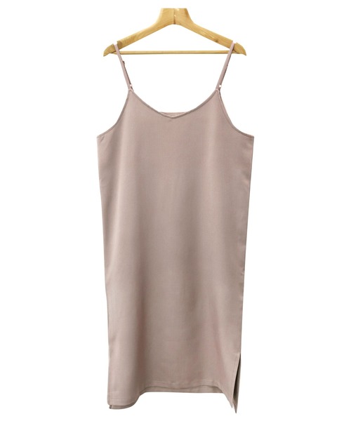 andme（アンドミー）の「きれいめツイルVネックキャミワンピース（ワンピース・レディース・グレー系その他/ベージュ系その他/ダークカーキ/ブラック/ネイビー・M）」の13枚目の写真