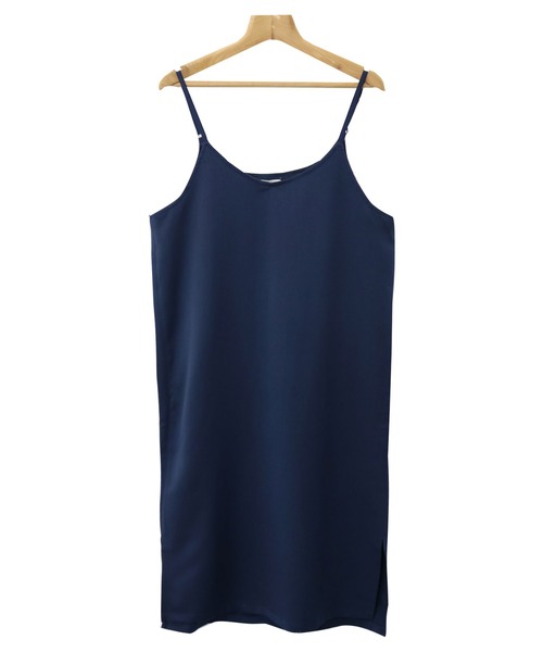 andme（アンドミー）の「きれいめツイルVネックキャミワンピース（ワンピース・レディース・グレー系その他/ベージュ系その他/ダークカーキ/ブラック/ネイビー・M）」の9枚目の写真