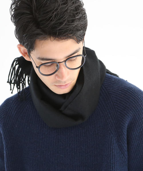 coen（コーエン）の「ヘリンボーンマフラー（マフラー・メンズ・ネイビー/ブラック/ワインレッド/ダークグリーン・FREE）」の9枚目の写真