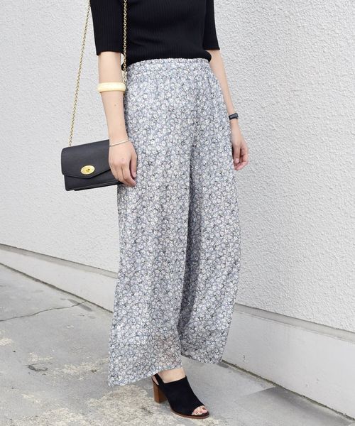 Khaju（カージュ）の「Khaju:フラワーイージーパンツ19SS◆（その他パンツ・レディース・ホワイト/ブラック/ライトブルー・ONE SIZE）」の9枚目の写真