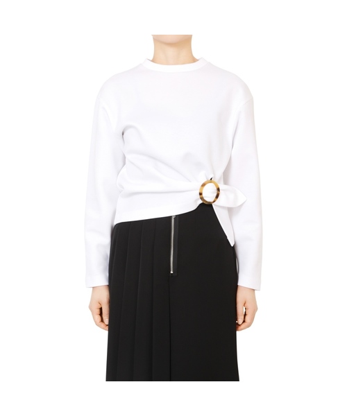LE CIEL BLEU ジップ　スウェット　トップス LE CIEL BLEU（ルシェルブルー）の「Buckle Detail Sweatshirt
