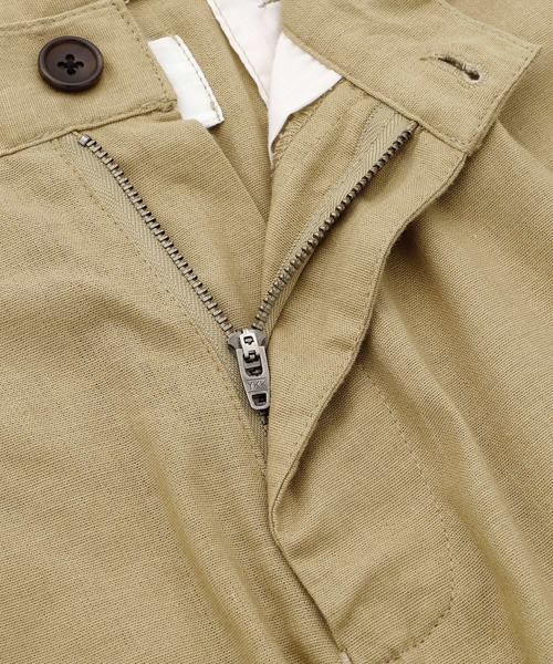 EMMA CLOTHES（エマクローズ）の「LINEN×COTTONストレッチタックアンクルワイドパンツ（その他パンツ・メンズ・ブラック/ベージュ/ネイビー/ライトオリーブ/グレー系その他/チェック・S/M/L）」の10枚目の写真