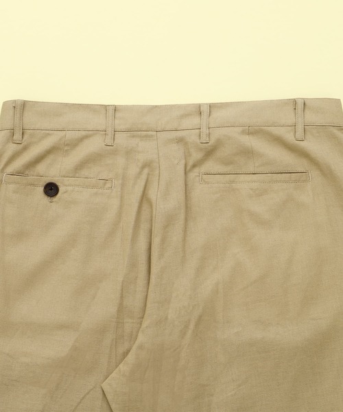 EMMA CLOTHES（エマクローズ）の「LINEN×COTTONストレッチタックアンクルワイドパンツ（その他パンツ・メンズ・ブラック/ベージュ/ネイビー/ライトオリーブ/グレー系その他/チェック・S/M/L）」の8枚目の写真