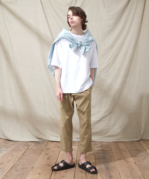 EMMA CLOTHES（エマクローズ）の「LINEN×COTTONストレッチタックアンクルワイドパンツ（その他パンツ・メンズ・ブラック/ベージュ/ネイビー/ライトオリーブ/グレー系その他/チェック・S/M/L）」の22枚目の写真