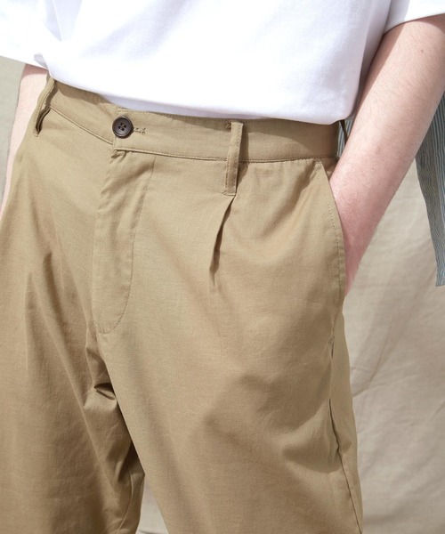 EMMA CLOTHES（エマクローズ）の「LINEN×COTTONストレッチタックアンクルワイドパンツ（その他パンツ・メンズ・ブラック/ベージュ/ネイビー/ライトオリーブ/グレー系その他/チェック・S/M/L）」の17枚目の写真