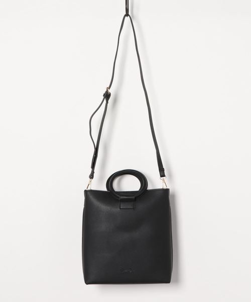 BarcosBlue（バルコスブルー）の「【BarcosBlue】 リングハンドル2WAYハンドバッグ（ハンドバッグ・レディース・ブラック/グリーン/イエロー・ONE SIZE）」の2枚目の写真
