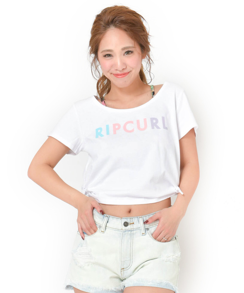 rip curl（リップカール）の「【RIP CURL リップカール】レディースロゴショート丈Tシャツ ビックシルエット（Tシャツ/カットソー・レディース・ホワイト/ピンク/ラベンダー・MEDIUM/LARGE）」の6枚目の写真