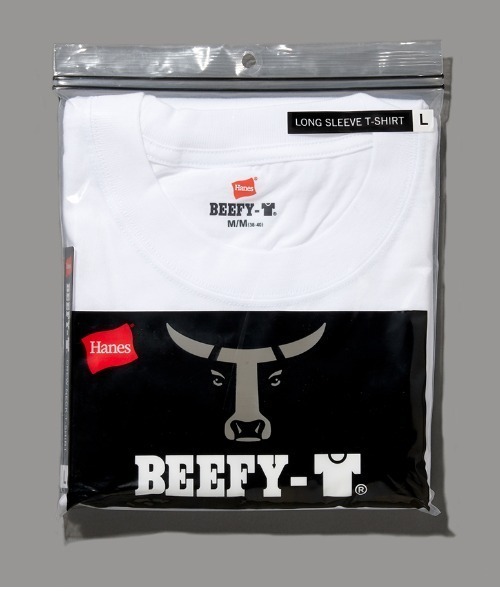 HANES(ヘインズ)の「HANES/ヘインズ BEEFY-T ロンTEE 長袖Tシャツ Sサイズ~XLサイズ H5186(Tシャツ/カットソー・メンズ・ホワイト/ブラック/ヘザーグレー/グレー/ネイビー・S/M/L/XL/LL)」の6枚目の写真