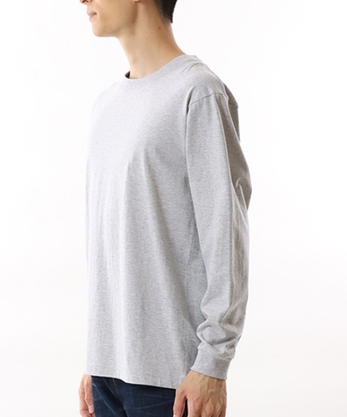 HANES(ヘインズ)の「HANES/ヘインズ BEEFY-T ロンTEE 長袖Tシャツ Sサイズ~XLサイズ H5186(Tシャツ/カットソー・メンズ・ホワイト/ブラック/ヘザーグレー/グレー/ネイビー・S/M/L/XL/LL)」の10枚目の写真