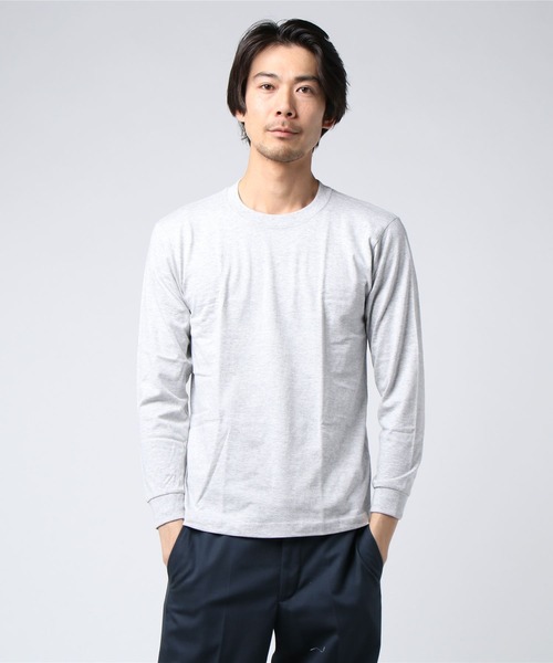 HANES(ヘインズ)の「HANES/ヘインズ BEEFY-T ロンTEE 長袖Tシャツ Sサイズ~XLサイズ H5186(Tシャツ/カットソー・メンズ・ホワイト/ブラック/ヘザーグレー/グレー/ネイビー・S/M/L/XL/LL)」の22枚目の写真