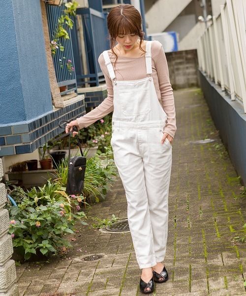 SpRay（スプレイ）の「オーバーオール（サロペット/オーバーオール・レディース・オフホワイト/ブルー/ブラック/ネイビー/サックスブルー・LARGE/MEDIUM）」の2枚目の写真