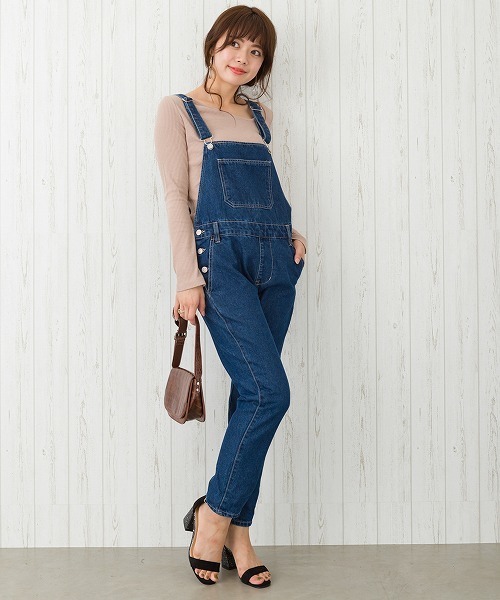 SpRay（スプレイ）の「オーバーオール（サロペット/オーバーオール・レディース・オフホワイト/ブルー/ブラック/ネイビー/サックスブルー・LARGE/MEDIUM）」の5枚目の写真