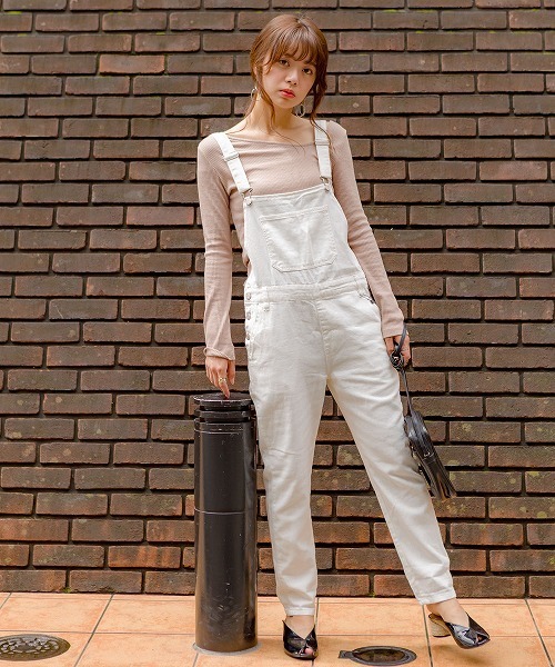 SpRay（スプレイ）の「オーバーオール（サロペット/オーバーオール・レディース・オフホワイト/ブルー/ブラック/ネイビー/サックスブルー・LARGE/MEDIUM）」の14枚目の写真