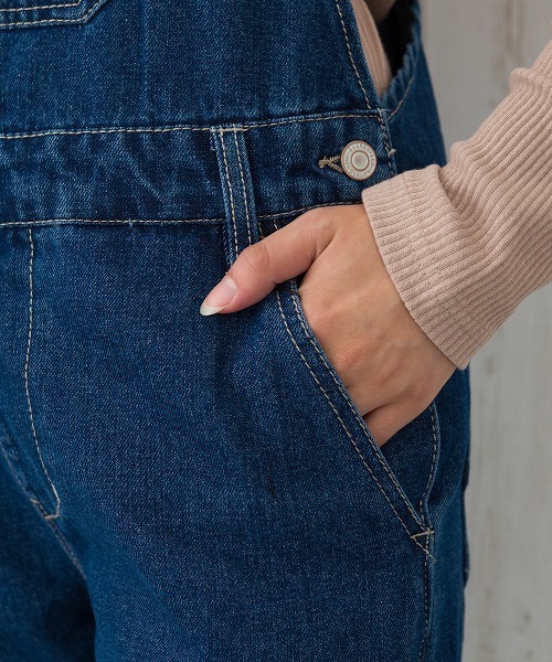 SpRay（スプレイ）の「オーバーオール（サロペット/オーバーオール・レディース・オフホワイト/ブルー/ブラック/ネイビー/サックスブルー・LARGE/MEDIUM）」の12枚目の写真