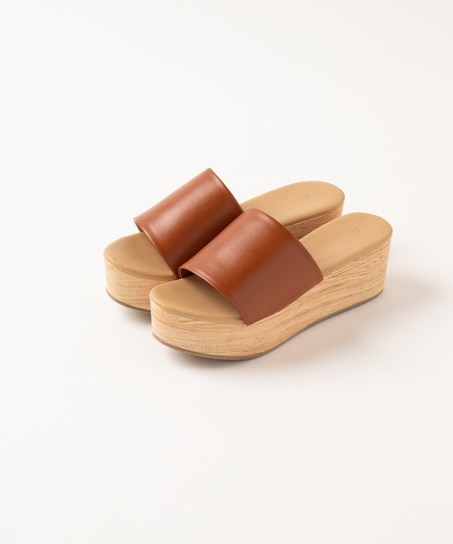 WEGO（ウィゴー）の「WEGO/ウッドソールサボサンダル（サンダル・レディース・キャメル/ブラック/その他1/その他2・MEDIUM/LARGE）」の6枚目の写真