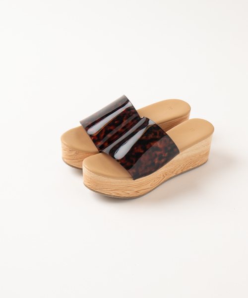 WEGO（ウィゴー）の「WEGO/ウッドソールサボサンダル（サンダル・レディース・キャメル/ブラック/その他1/その他2・MEDIUM/LARGE）」の8枚目の写真