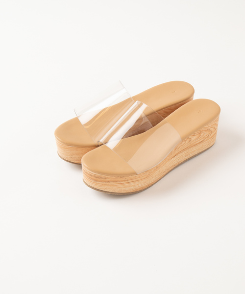 WEGO（ウィゴー）の「WEGO/ウッドソールサボサンダル（サンダル・レディース・キャメル/ブラック/その他1/その他2・MEDIUM/LARGE）」の9枚目の写真