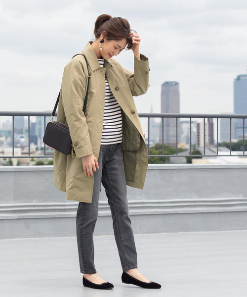 coen(コーエン)の「ライナー付きステンカラーコート(ステンカラーコート・レディース・ブラック/レッド/ベージュ・LARGE/MEDIUM)」の8枚目の写真