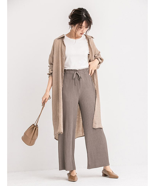 fifth（フィフス）の「【低身長/高身長向けサイズあり】イージーリブパンツ（その他パンツ・レディース・モカ/ブラック/ベージュ/グレー/カーキ/ネイビー/スモークピンク・MEDIUM/LARGE/SMALL）」の19枚目の写真