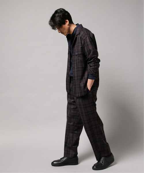 EDIFICE LA BOUCLE（エディフィスラブークル）の「【EDIFICE LA BOUCLE / ラブ―クル】オープンカラー Wポケットロングスリーブ（シャツ/ブラウス・メンズ・ネイビー・44/46/48）」の2枚目の写真