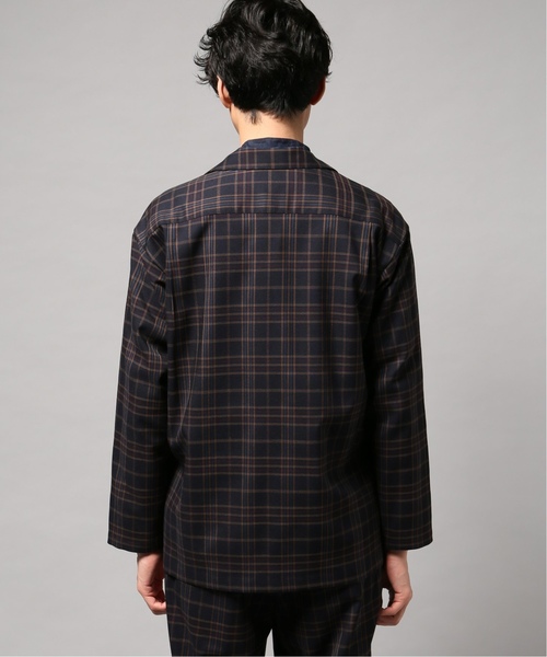 EDIFICE LA BOUCLE（エディフィスラブークル）の「【EDIFICE LA BOUCLE / ラブ―クル】オープンカラー Wポケットロングスリーブ（シャツ/ブラウス・メンズ・ネイビー・44/46/48）」の5枚目の写真