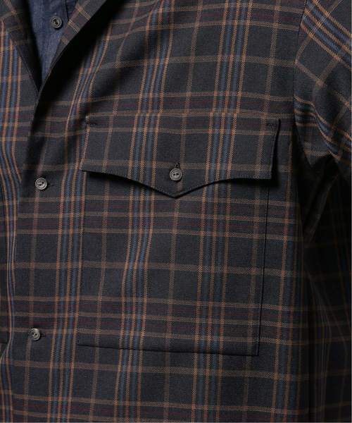 EDIFICE LA BOUCLE（エディフィスラブークル）の「【EDIFICE LA BOUCLE / ラブ―クル】オープンカラー Wポケットロングスリーブ（シャツ/ブラウス・メンズ・ネイビー・44/46/48）」の10枚目の写真