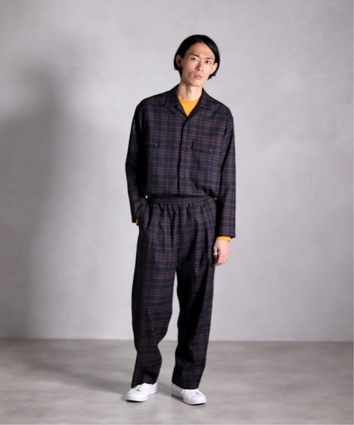 EDIFICE LA BOUCLE（エディフィスラブークル）の「【EDIFICE LA BOUCLE / ラブ―クル】オープンカラー Wポケットロングスリーブ（シャツ/ブラウス・メンズ・ネイビー・44/46/48）」の20枚目の写真