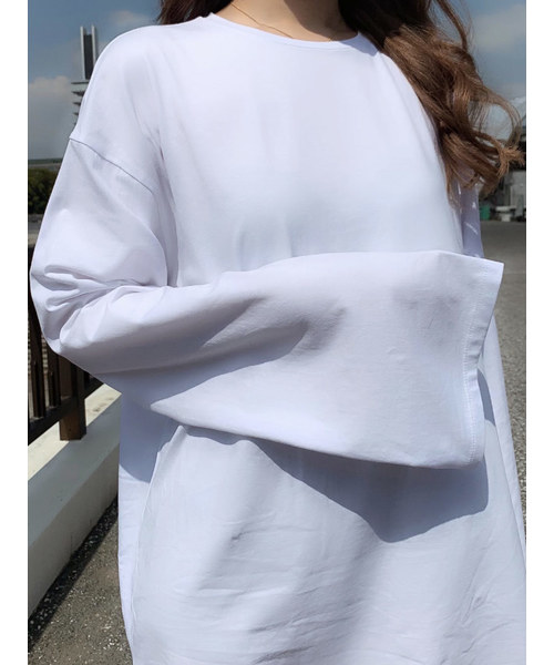 ダーリッチ darich ラインカットロングTシャツ PNK ダーリッチ Darich DARLINGビッグロングTシャツ （ホワイト
