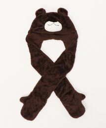 LB/S （エルビーエス）の「クマカブリマフラー　ボア　フードタイプマフラー（マフラー）」