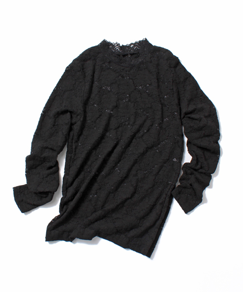 Ray BEAMS(レイビームス)の「【予約】Ray BEAMS / ストレッチレース ハイネック(Tシャツ/カットソー・レディース・ブラック/ホワイト・ONE SIZE)」の17枚目の写真