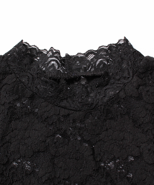 Ray BEAMS(レイビームス)の「【予約】Ray BEAMS / ストレッチレース ハイネック(Tシャツ/カットソー・レディース・ブラック/ホワイト・ONE SIZE)」の16枚目の写真
