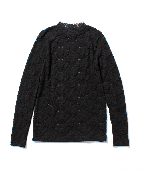 Ray BEAMS(レイビームス)の「【予約】Ray BEAMS / ストレッチレース ハイネック(Tシャツ/カットソー・レディース・ブラック/ホワイト・ONE SIZE)」の13枚目の写真