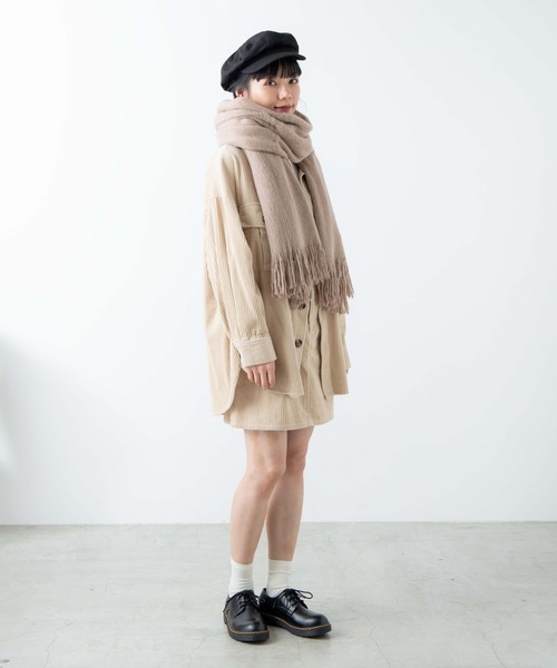 WEGO（ウィゴー）の「WEGO/起毛ボリュームシャギーストール（ストール/ショール・レディース・ホワイト/ライトグレー/ピンク/ライトブラウン/ダークグレー・FREE）」の16枚目の写真