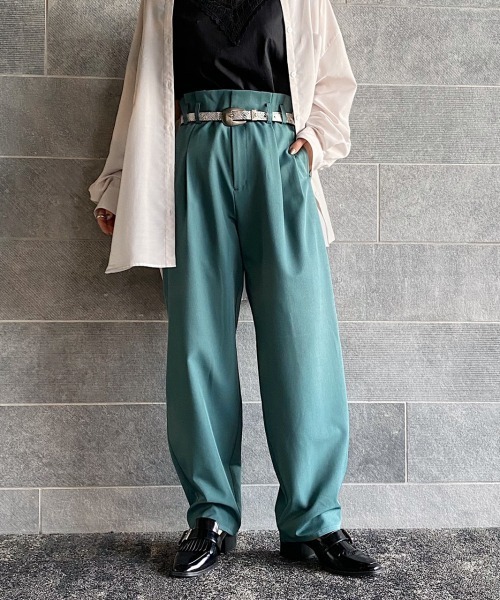 PAGEBOY（ページボーイ）の「セットアップ クリアツイルパンツ（その他パンツ・レディース・チャコールグレー/ベージュ/ターコイズブルー・SMALL/MEDIUM）」の3枚目の写真