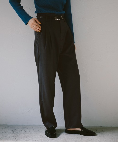 PAGEBOY（ページボーイ）の「セットアップ クリアツイルパンツ（その他パンツ・レディース・チャコールグレー/ベージュ/ターコイズブルー・SMALL/MEDIUM）」の2枚目の写真