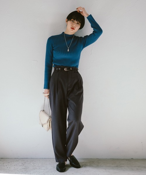 PAGEBOY（ページボーイ）の「セットアップ クリアツイルパンツ（その他パンツ・レディース・チャコールグレー/ベージュ/ターコイズブルー・SMALL/MEDIUM）」の4枚目の写真