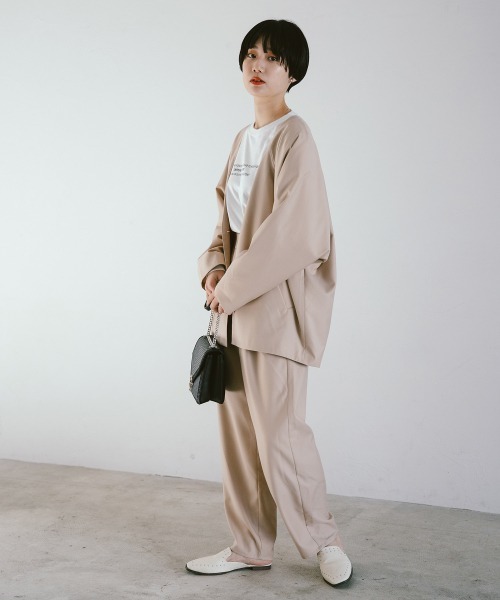 PAGEBOY（ページボーイ）の「セットアップ クリアツイルパンツ（その他パンツ・レディース・チャコールグレー/ベージュ/ターコイズブルー・SMALL/MEDIUM）」の6枚目の写真