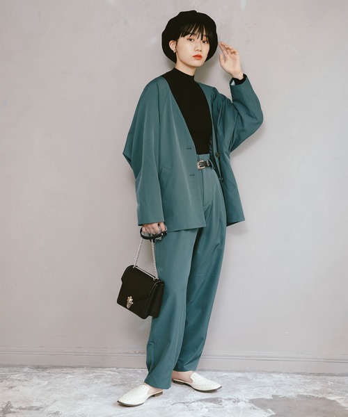 PAGEBOY（ページボーイ）の「セットアップ クリアツイルパンツ（その他パンツ・レディース・チャコールグレー/ベージュ/ターコイズブルー・SMALL/MEDIUM）」の9枚目の写真